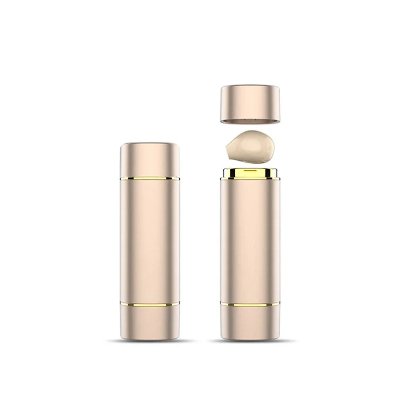 TWS Earphone Bluetooth-compatible 5.1 Wireless Sports Headphone with Lipstick-shaped Charging Case - Skin Color