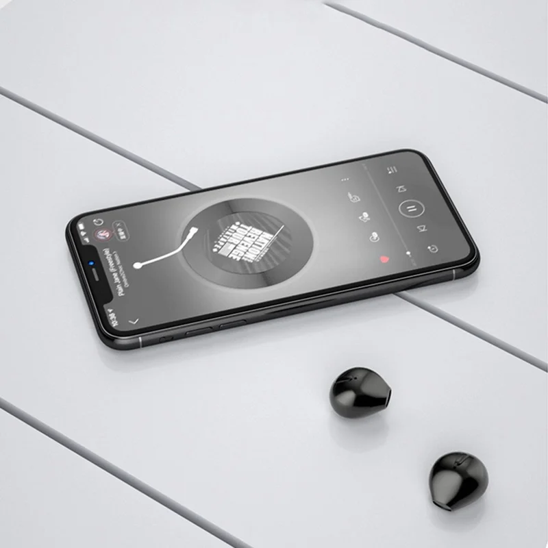 TWS Earphone Bluetooth-compatible 5.1 Wireless Sports Headphone with Lipstick-shaped Charging Case - Red