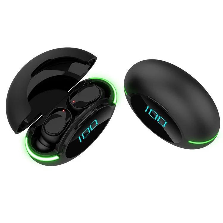 Y80 Bluetooth Aurbource Sports TWS Aurbuds Wireless In-earphone Con LED Digital Display Atmosphere Light