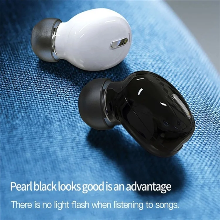 X9 Wireless In-ear Earbuds TWS Mini Sports Headphone Portable Bluetooth-compatible 5.0 Stereo Headset with Ear Caps - Black