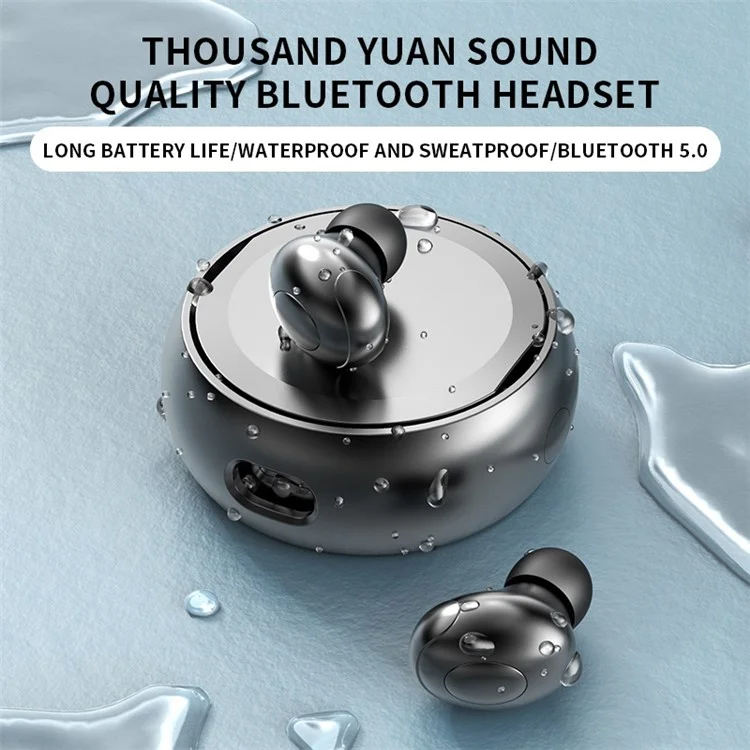 H8 TWS Earbuds Wireless Bluetooth-compatible Headset Waterproof Sports Headphones Intelligent Noise Reduction No Delay Gaming Headset with Charging Case - White