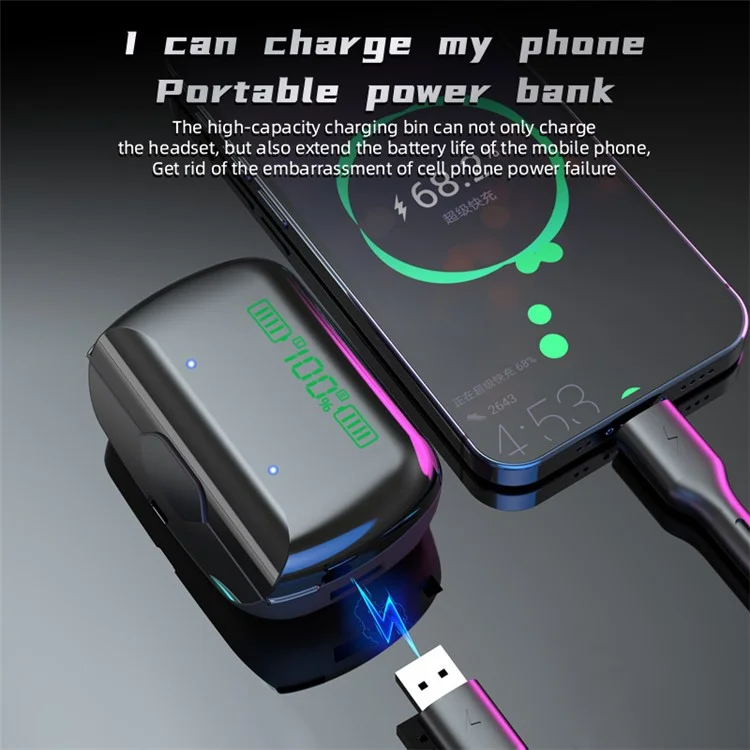 E30 Mini Auriculares TWS Auriculares Earbuds In-Ear Auriculares Bluetooth Auriculares Deportivos Resistentes al Agua Con Música / Modos de Juego