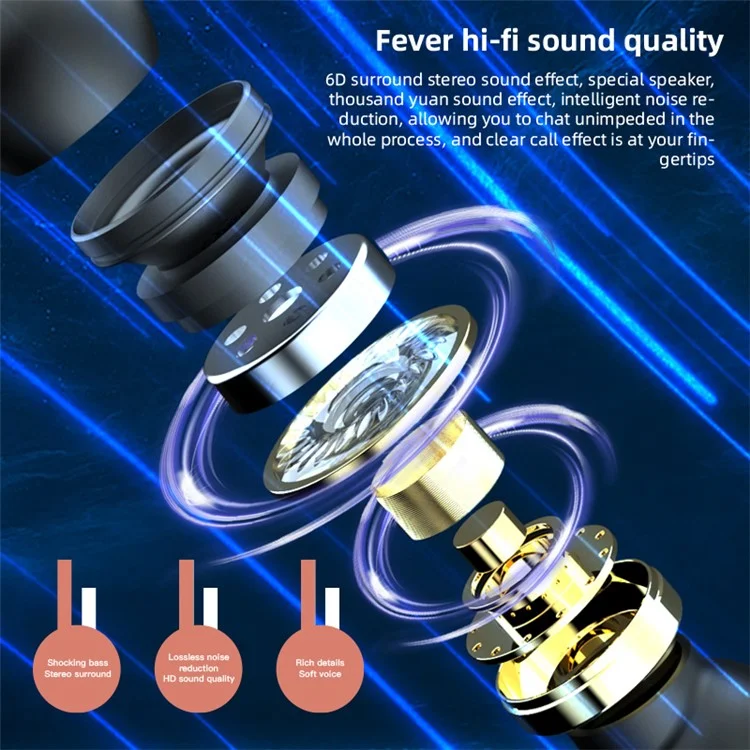 Air 3 Mini Wireless Headset Stereo Sound Earbuds In-Ear Bluetooth-compatible Headphones Low Latency Gaming Headset with Indicator Light