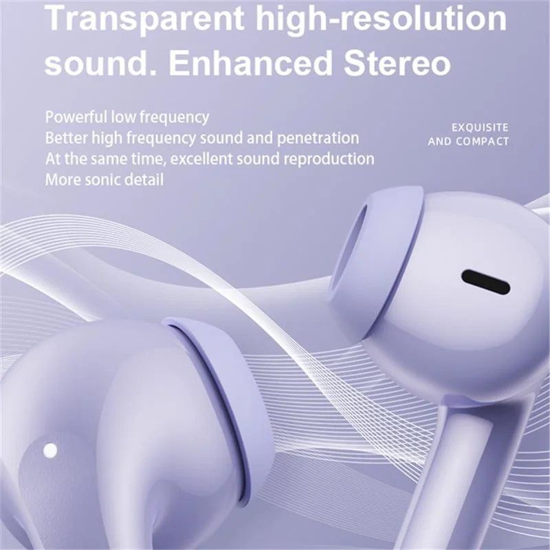 LENOVO Thinkplus LP40pro TWS Semi-in-ear Ergonomic Bluetooth Earphone Wireless Stereo Music Calls Headset - Purple