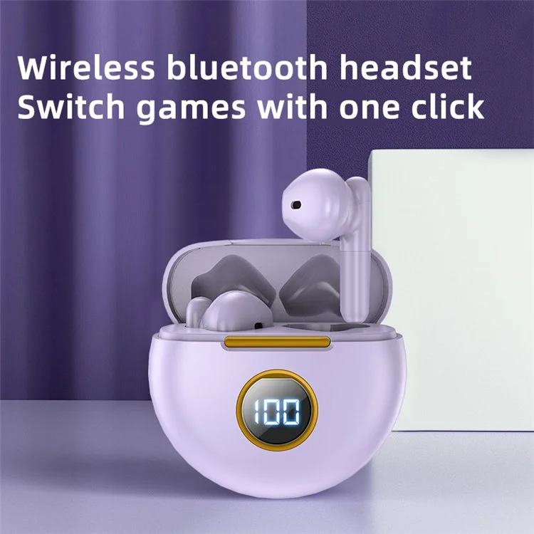 J88 TWS Wireless Bluetooth Fone de Ouvido In-ear Touch HiFi Music Headset Com Estação de Carregamento de Tela Digital - Azul