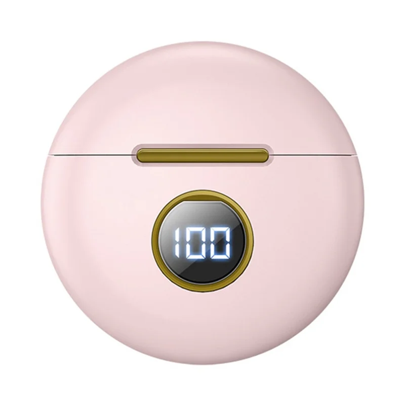 J88 TWS Wireless Bluetooth-compatible Earphone In-ear Touch HiFi Music Headset with Digital Display Charging Case - Pink