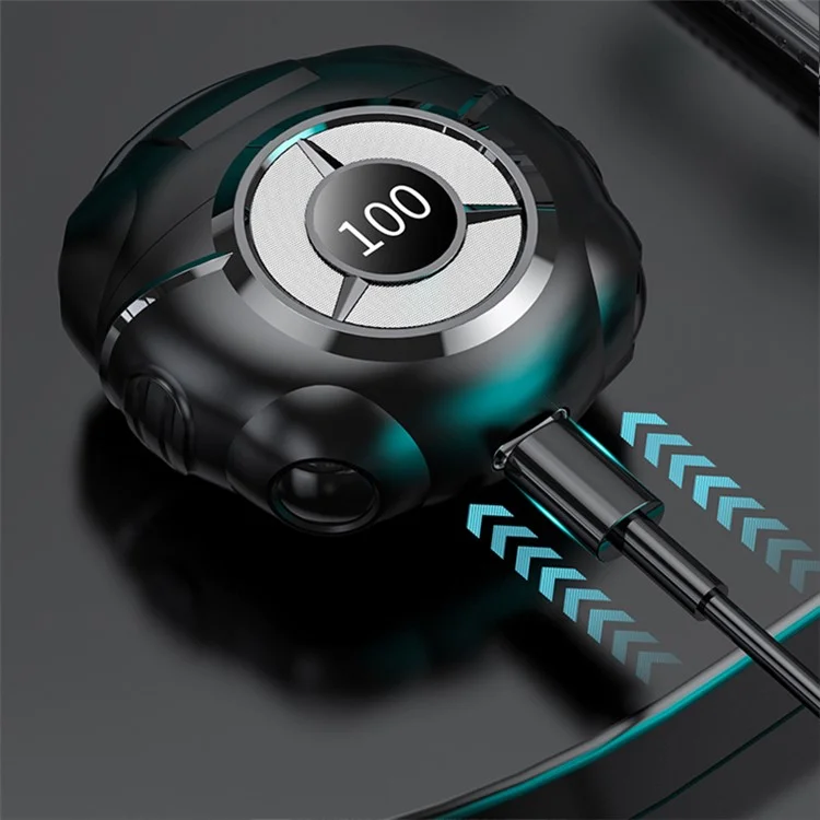KS59 Digital Display Charging Case Bluetooth-compatible 5.2 Earphones Gaming Wireless Headsets Sports Running TWS Headphones Touch Control Operation - Black