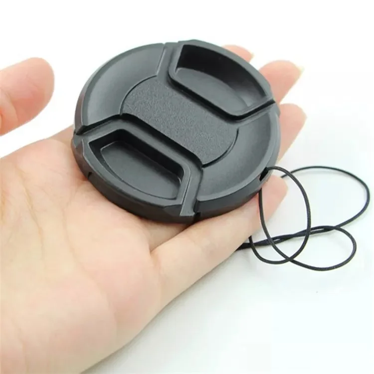 Compatible with Canon 55mm Dust-Proof Front Lens Cover with Anti-Loss Rope Professional Protection Lens Cover SLR Camera Lens Case