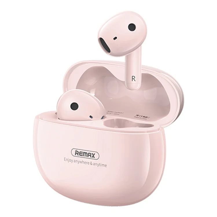 REMAX CozyBuds1 TWS Earbuds Bluetooth-compatible Wireless Headset ENC Noise Reduction Headphone IPX4 Waterproof Sports Headset - Pink