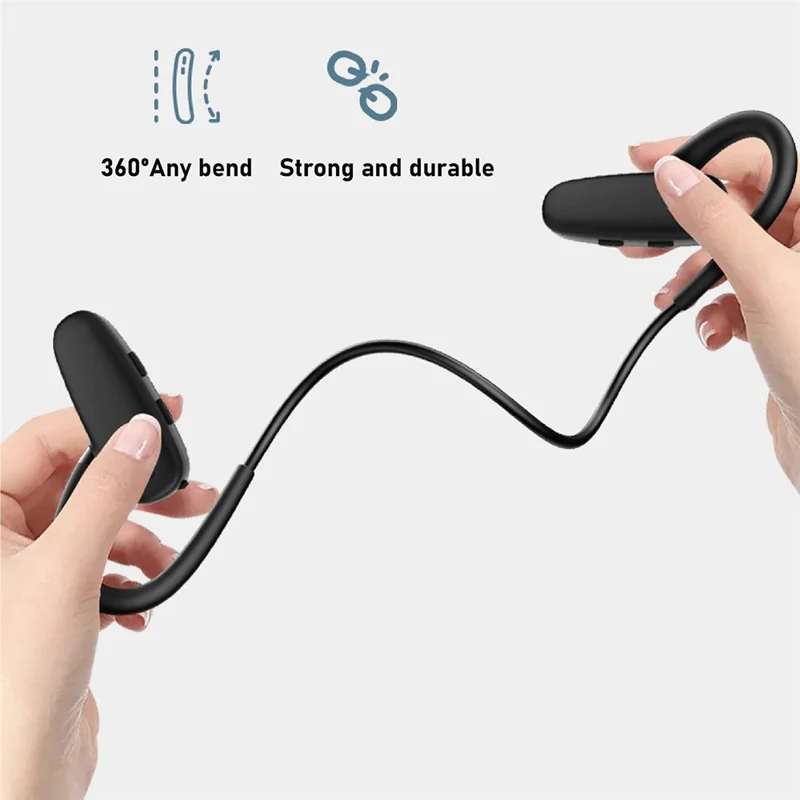 HILEO Hi70 Auscultadores de Condução Aérea Bluetooth Compatíveis, Auriculares Desportivos para Corrida com Som Estéreo, Auscultadores Impermeáveis - Azul