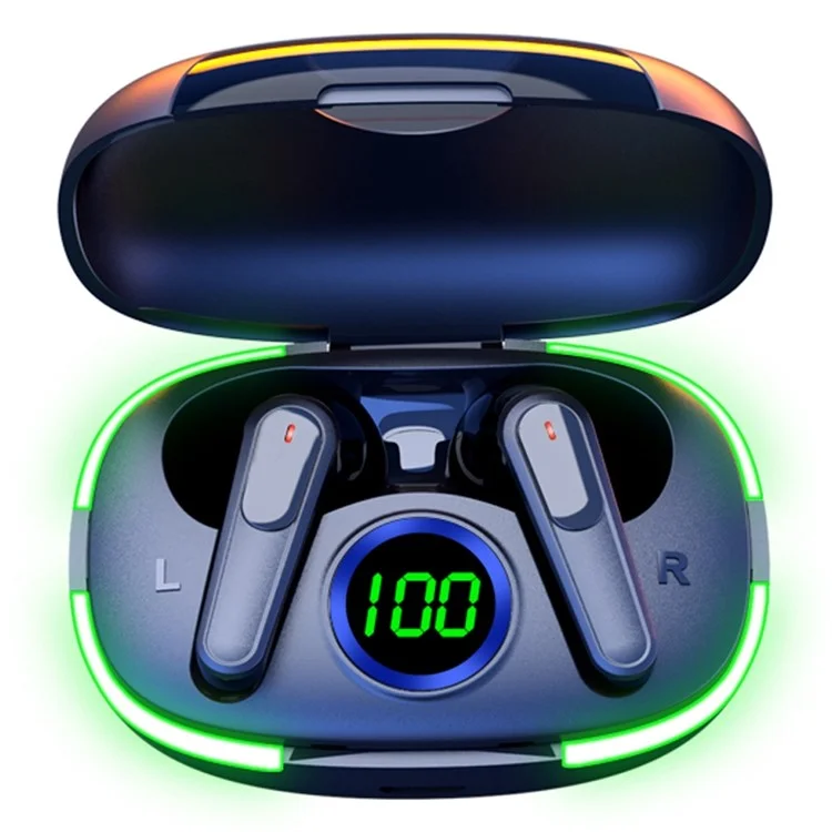 Pro 80 TWS Wireless Bluetooth 5.3 Écouteur HiFi HiFi Stéréo Music Appelant le Casque Avec un Éclairage Respiratoire