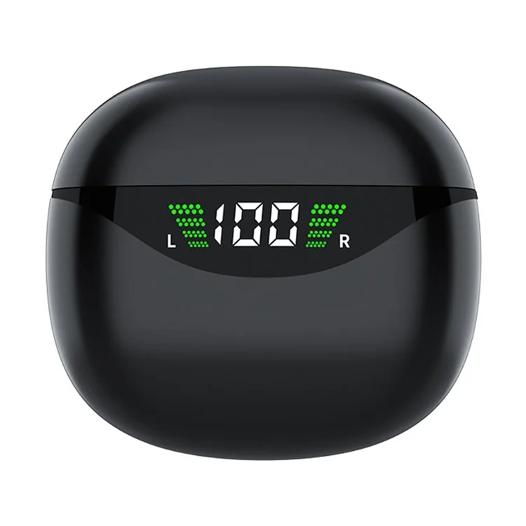 VG121 Low-Delay Wireless Bluetooth-compatible Earbuds Touch Control HD Clear Sound TWS Earphone with LED Battery Display - Black