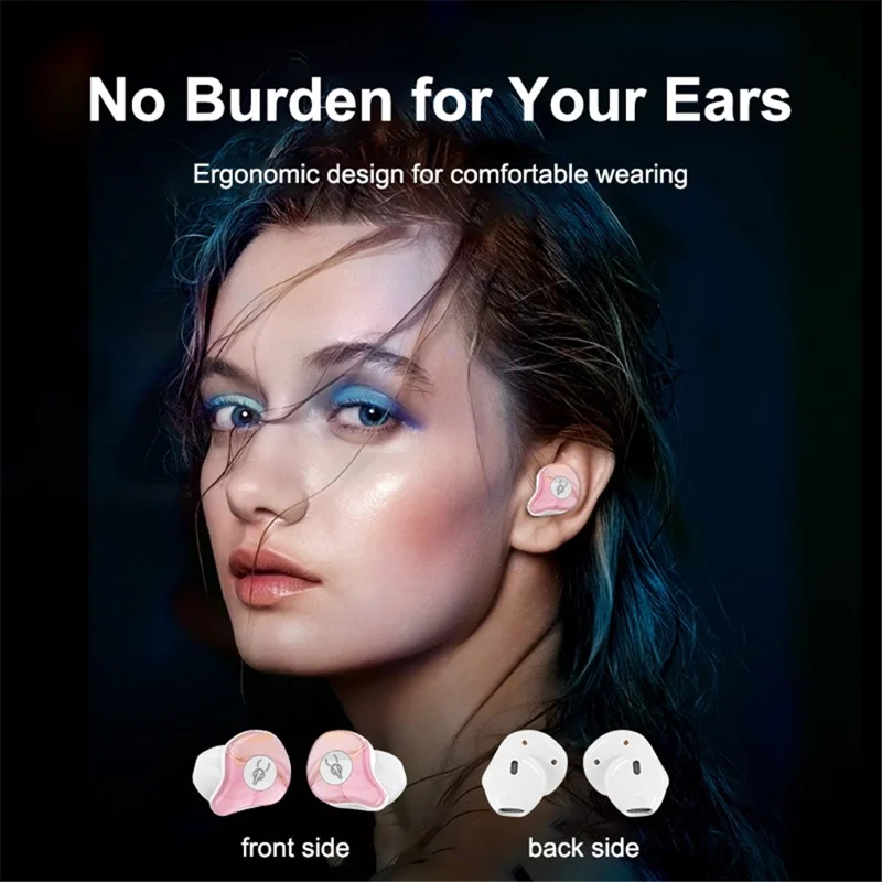 SABBAT X12Ultra TWS Bluetooth-compatible 5.2 HiFi Stereo Headset Ergonomics Wireless In-ear Music Earphones - Pink