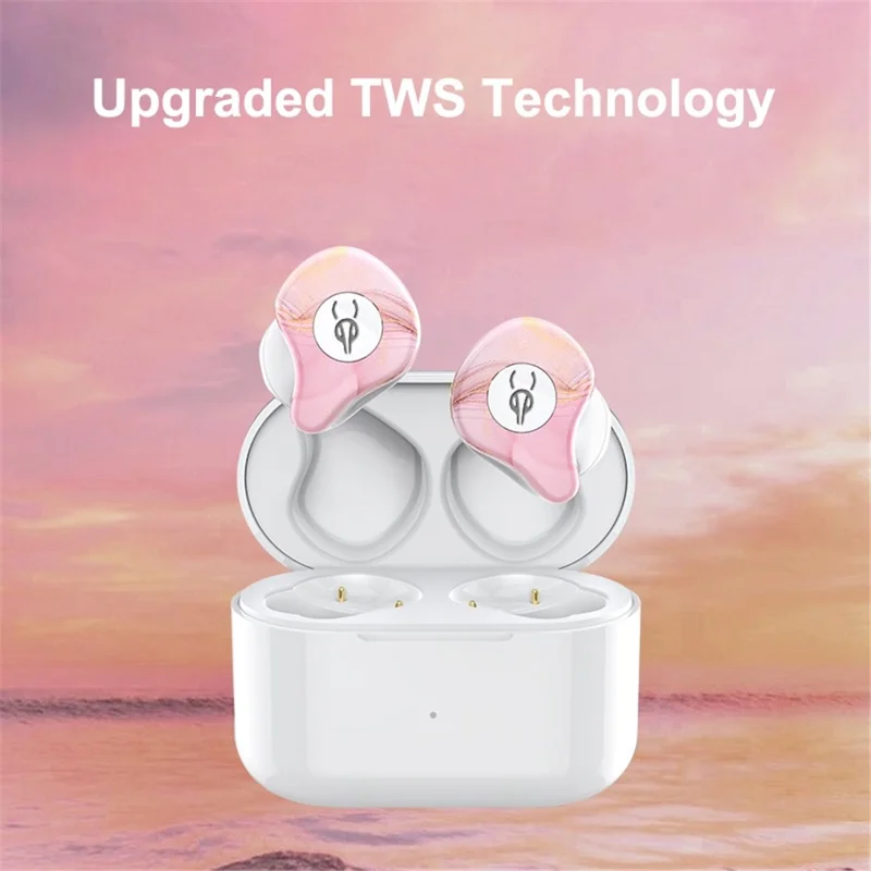 SABBAT X12Ultra TWS Bluetooth-compatible 5.2 HiFi Stereo Headset Ergonomics Wireless In-ear Music Earphones - Pink