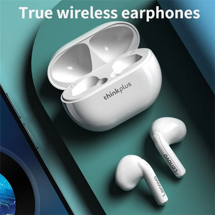 LENOVO Thinkplus XT93 Wireless Headphones TWS Bluetooth Earphones Noise Cancelling Touch Control Earbuds with Mic Sports Headset - White