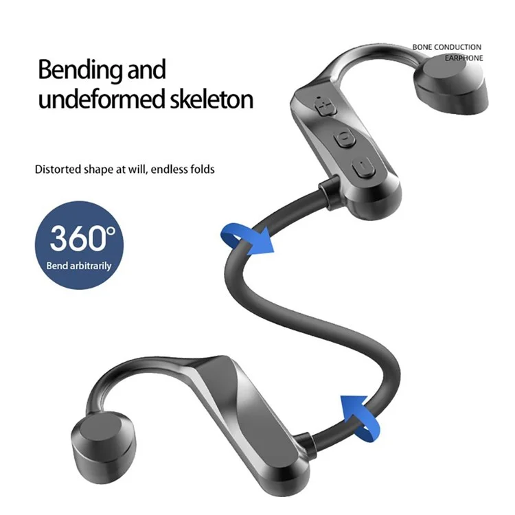 K69 Bone Conduction Bluetooth Headset Wireless Ear-Hook Sports Headphone IPX5 Waterproof Earphone