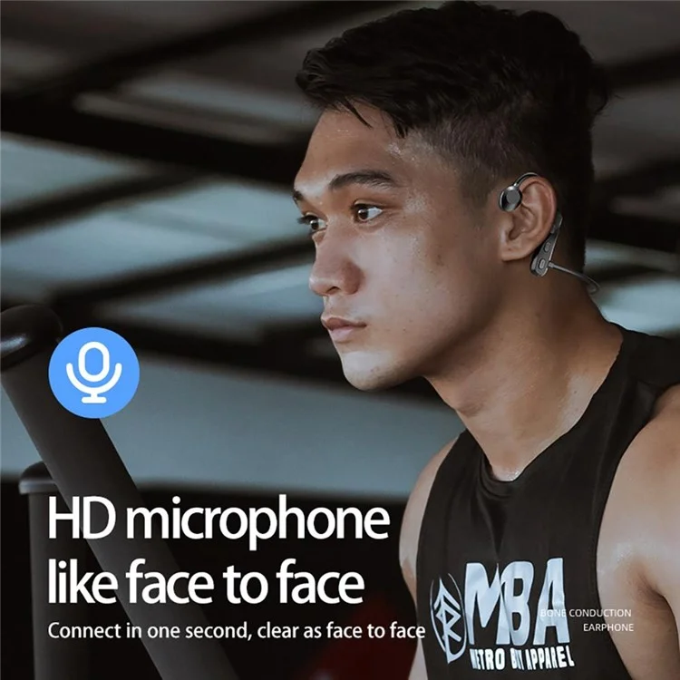K69 Bone Conduction Bluetooth-compatible Headset Wireless Ear-Hook Sports Headphone IPX5 Waterproof Earphone