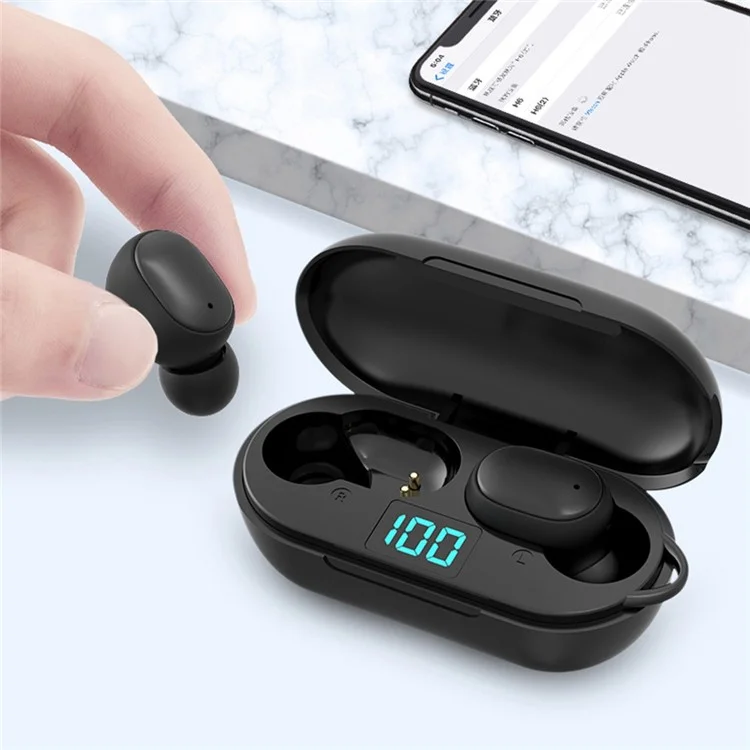 Fones de Ouvido Bluetooth Sem Fio True Wireless H6 TWS com Redução de Ruído e Visor Digital LED