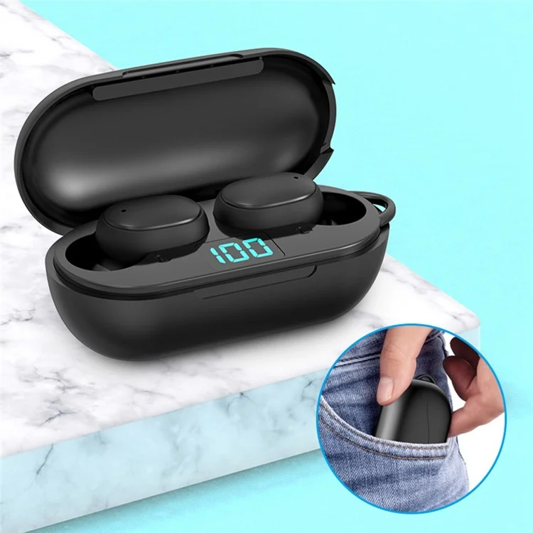 Fones de Ouvido Bluetooth Sem Fio True Wireless H6 TWS com Redução de Ruído e Visor Digital LED