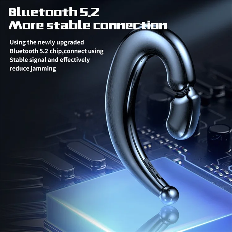 M520 Cuffie Con Conduzione Ossea TWS Bluetooth Earphook Earphone Wireless Stereo Sound Auricolare Per la Gestione di Sport - Nero