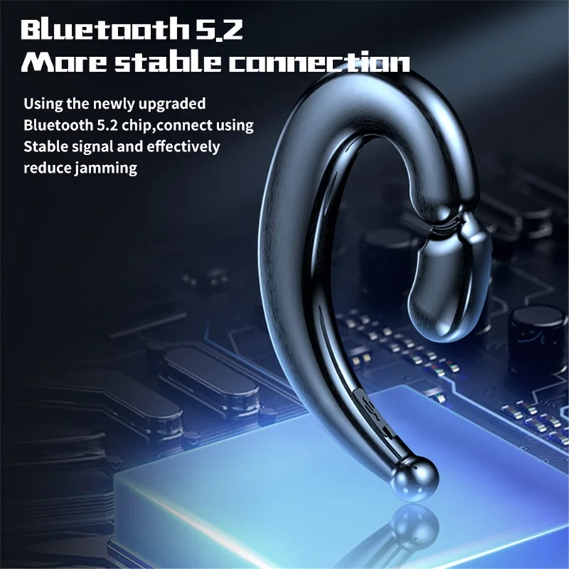 M520 Bone Conduction Headphone TWS Bluetooth-compatible Earhook Earphone Wireless Stereo Sound Headset for Running Sports - White