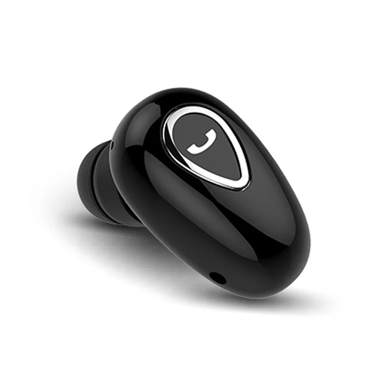 YX01 Single Ear Bluetooth Headset Wireless Mini Earphone Sports Running with Charging Case and Charging Cable - Black