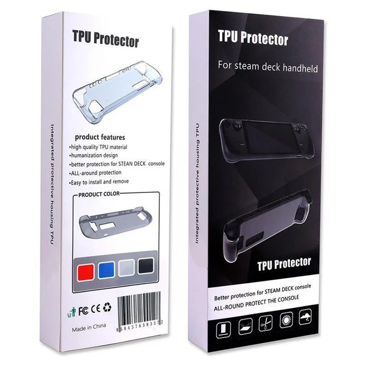 Transparent TPU Case for Steam Deck Console Anti-drop Protective Case Gamepad Cover - Transparent