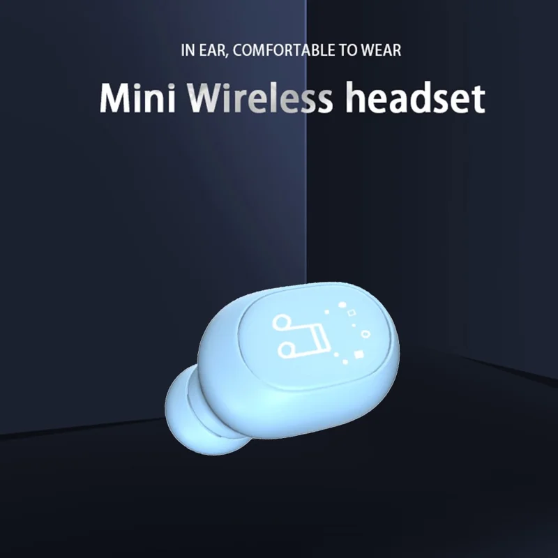 F911 Bluetooth-compatible Earbud Single Wireless Earphone Mini Headset Hands-Free Car Headphone Earpiece - Yellow