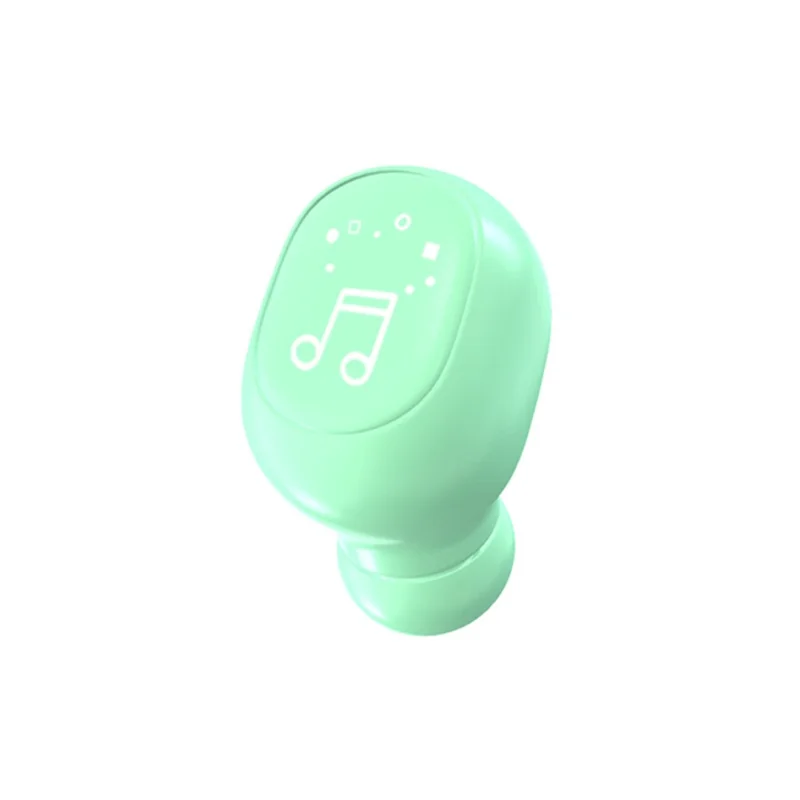 F911 Bluetooth-compatible Earbud Single Wireless Earphone Mini Headset Hands-Free Car Headphone Earpiece - Green
