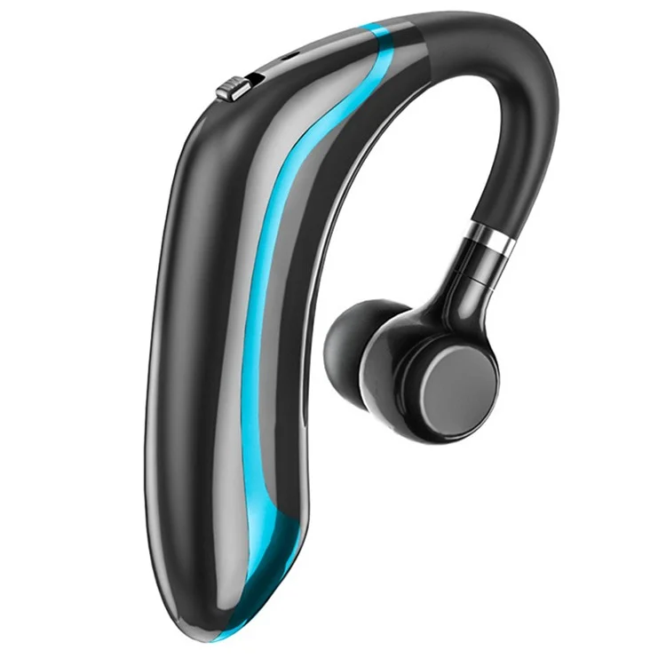 M70 Touch Control Bluetooth-compatible 5.0 Single Ear Headphone Business Style Wireless Headset Ear-Hook Earphone CVC Noise Cancelling Headphone - Black  /  Blue