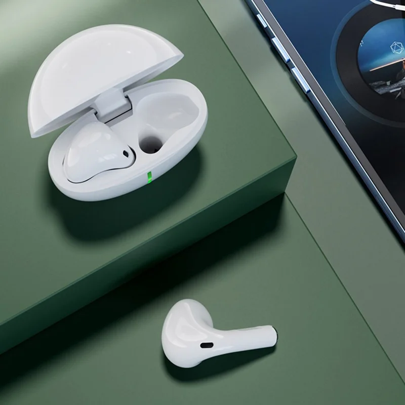 AZEADA PD-BT124 TWS Wireless Earbuds Lightweight Bluetooth-compatible Headset Portable Headphone with Charging Case - Black