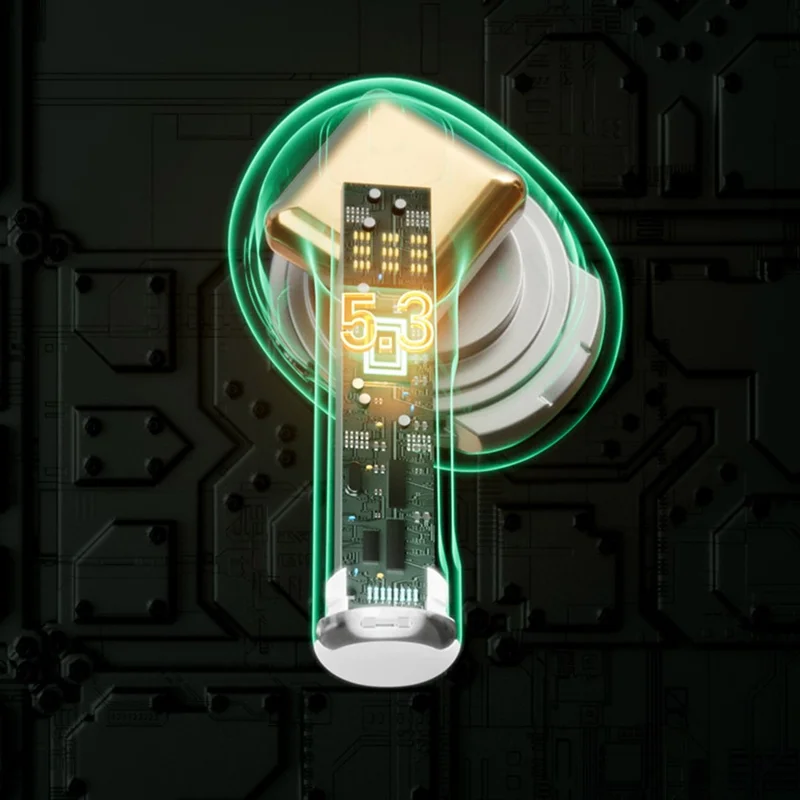 AZEADA PD-BT124 TWS Wireless Earbuds Lightweight Bluetooth-compatible Headset Portable Headphone with Charging Case - Black