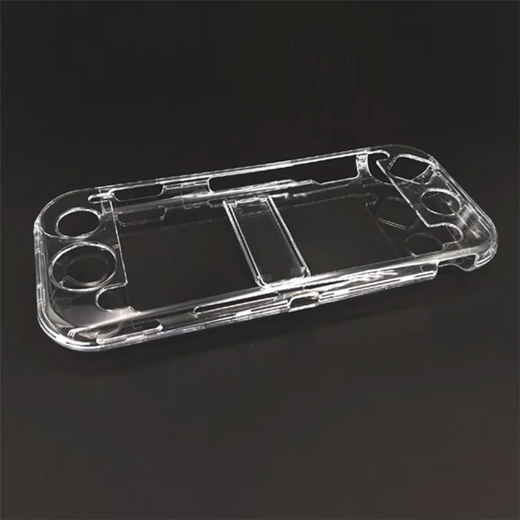 KJH KJH-NS-039 Super Clear Case for Nintendo Switch Lite, Anti-Slip Upper+Lower Cover Shockproof Protective Game Console PC Case Sleeve - Transparent Yellow