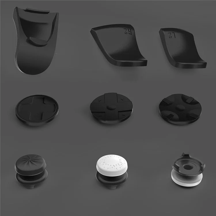 Para Playstation 5 PS5 Controlador Polegar Grips Sticks Joystick + L2 R2 Trigger Extender + D-pad Conjunto de Botões Anti-Deslizante Peças de Reposição