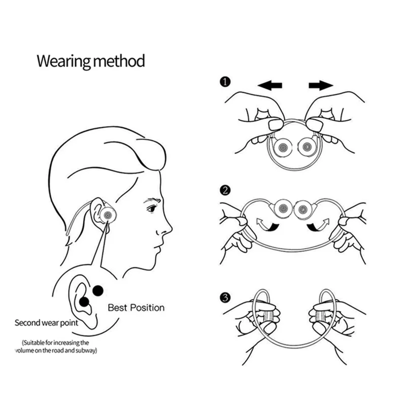 M1S Bone Conduction Headphone Bluetooth-compatible Headset Running Sports Earphone Stereo Sound Headphone - Pink