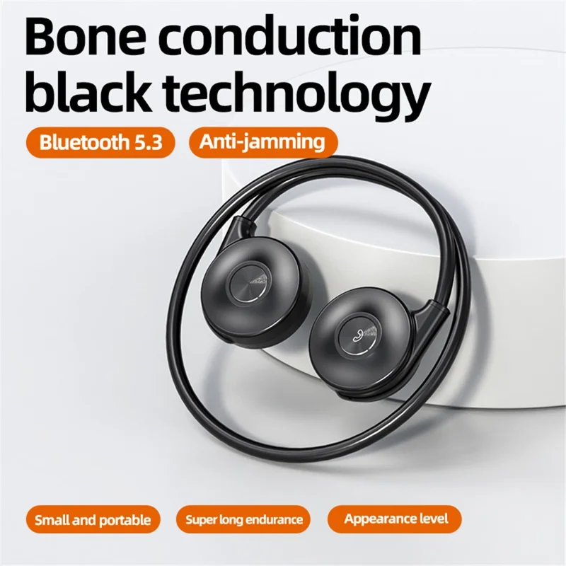 M1S Bone Conduction Headphone Bluetooth-compatible Headset Running Sports Earphone Stereo Sound Headphone - Pink