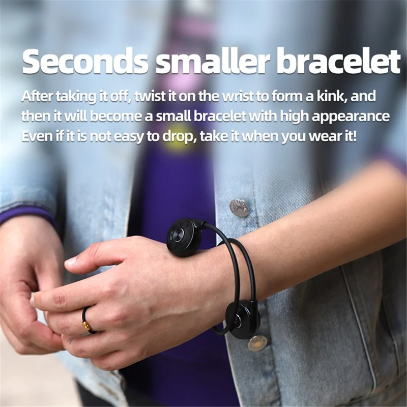 M1S Bone Conduction Headphone Bluetooth-compatible Headset Running Sports Earphone Stereo Sound Headphone - Pink