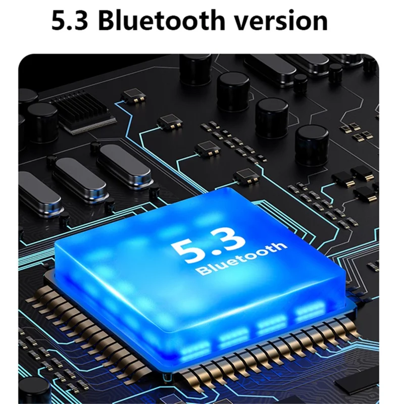 LB83 Bluetooth-kompatible Wireless Earphone Stereo HiFi Sound Transparent Design Sports Headset mit Digitalanzeige Ladetasche - Schwarz