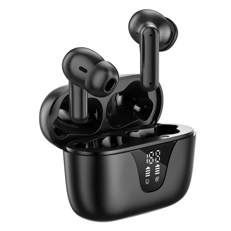 i35 TWS Bluetooth-compatible 5.3 Wireless Earphone ENC Noise Reduction Touch Control Earbud Headphone - Black