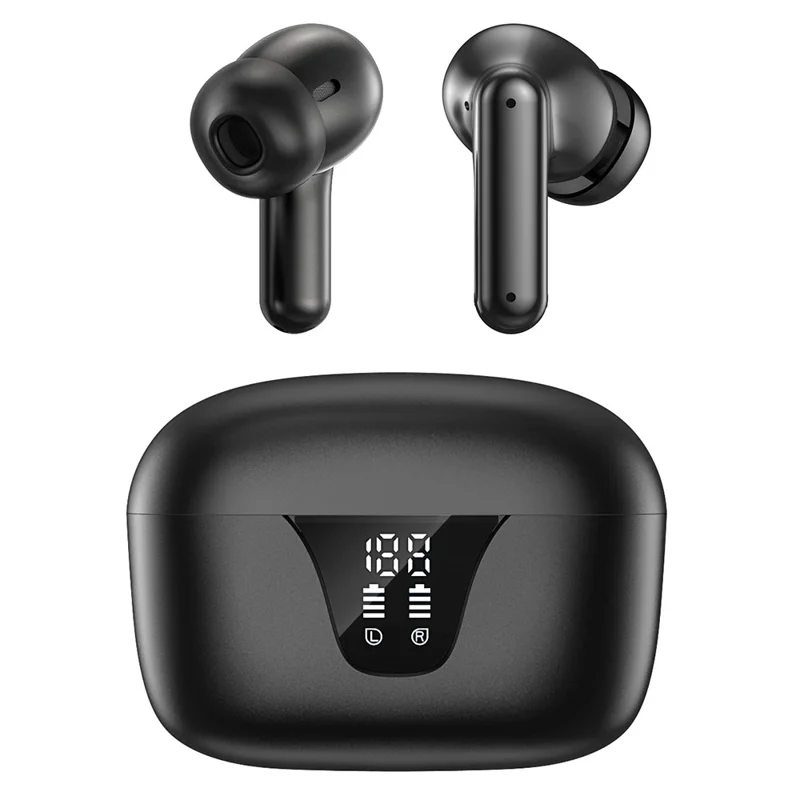i35 TWS Bluetooth-compatible 5.3 Wireless Earphone ENC Noise Reduction Touch Control Earbud Headphone - Black