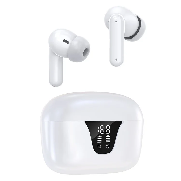 i35 TWS Bluetooth-compatible 5.3 Wireless Earphone ENC Noise Reduction Touch Control Earbud Headphone - White