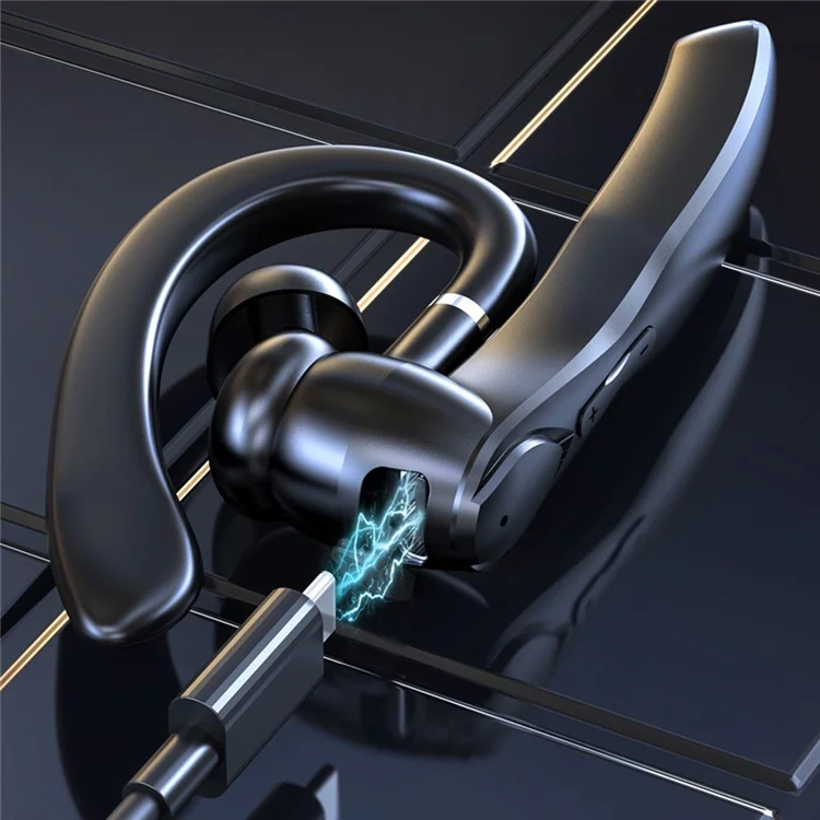 i33 Single Ear-Hook Bluetooth-compatible Wireless Earbud Noise Reduction Earphone with Digital Display Charging Case