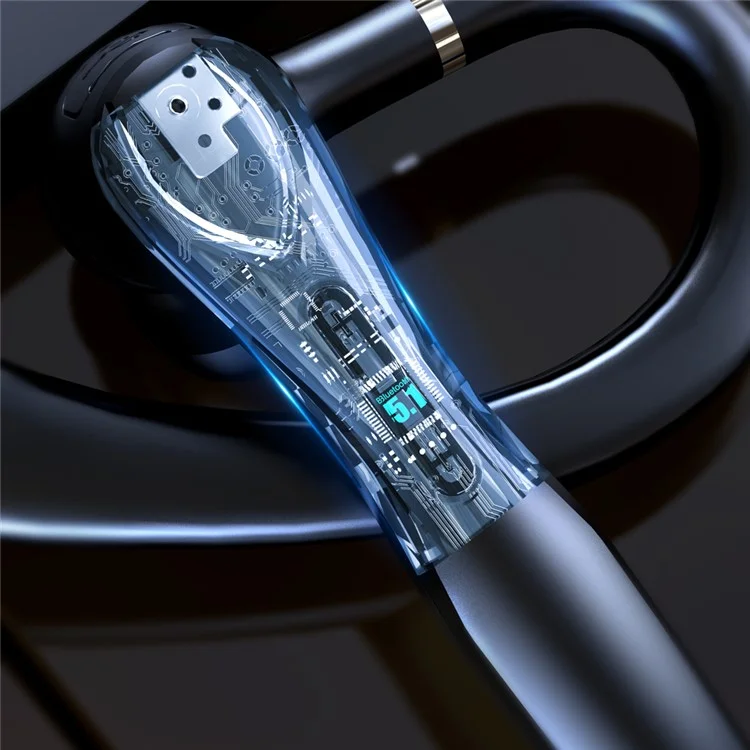 i33 Single Ear-Hook Bluetooth-compatible Wireless Earbud Noise Reduction Earphone with Digital Display Charging Case