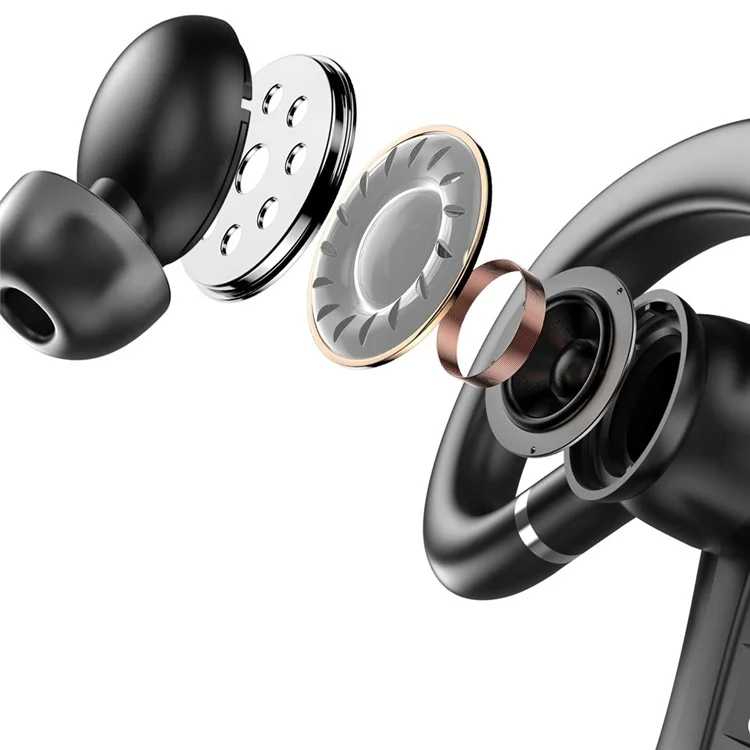 i33 Single Ear-Hook Bluetooth-compatible Wireless Earbud Noise Reduction Earphone with Digital Display Charging Case