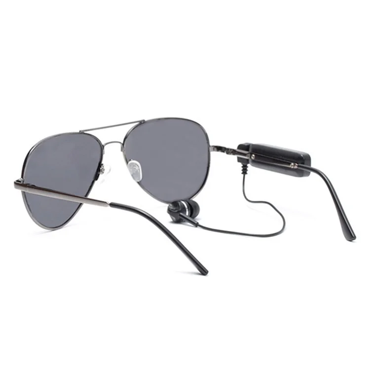 Bluetooth Call Music Player Glasses Headset Polarized Sunglasses Smart Audio Glasses - Grey