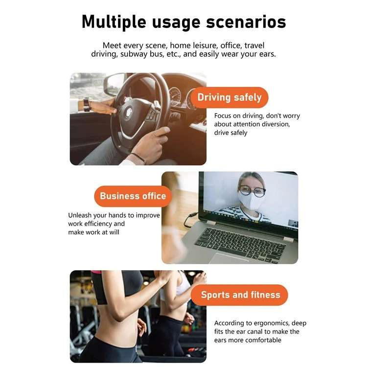 HILEO hi72 Air Conduction Bluetooth-compatible Headphones Lightweight Headset IPX4 Waterproof Noise Reduction Headphones