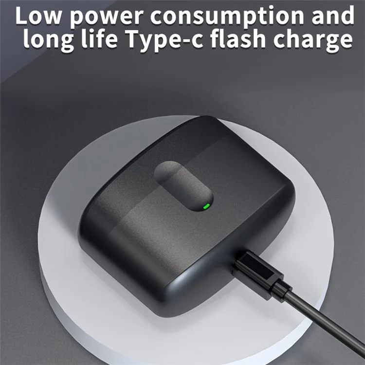 J9 TWS Earbuds Bluetooth-Headset tragbare Kopfhörer Geräuschreduzierung Kabellose Kopfhörer - Schwarz