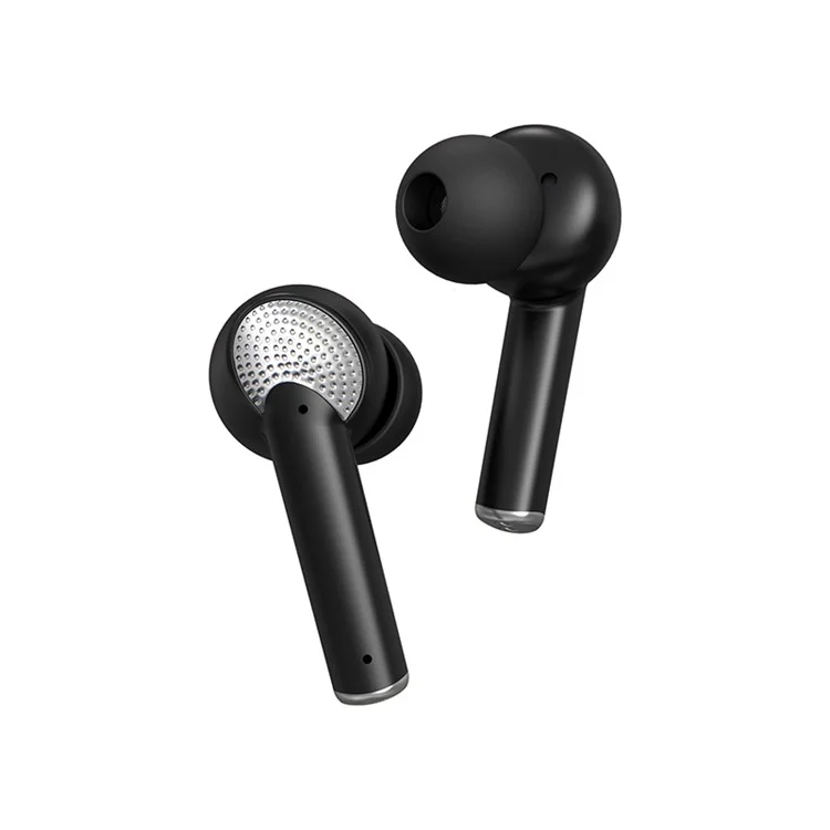 J8 Bluetooth-compatible Headphones with Indicator Light Portable TWS Earbuds Noise Reduction Wireless Headset - Black