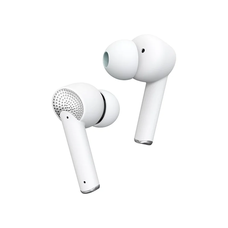 J8 Bluetooth-compatible Headphones with Indicator Light Portable TWS Earbuds Noise Reduction Wireless Headset - White