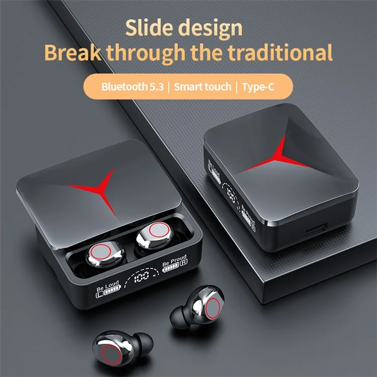 Auriculares inalámbricos Bluetooth M90 TWS con sonido estéreo y pantalla digital